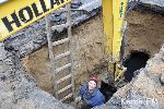 Новости » Коммуналка: В Керчи ведут ремонтные работы на месте, где провалилась дорога